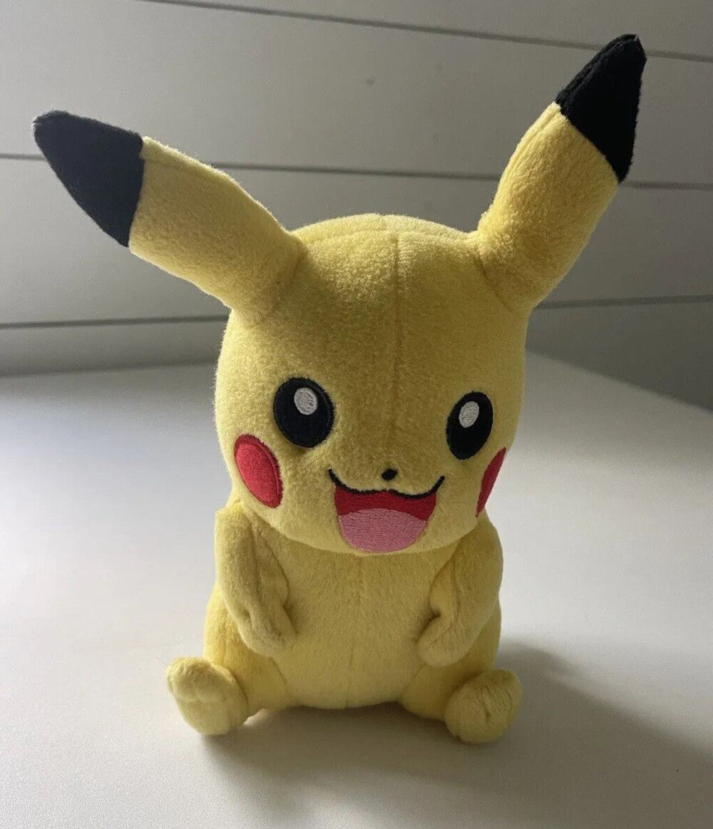 Pokemon Tomy Pikachu Yellow Plush Stuffed Animal Toy 2016 8”
